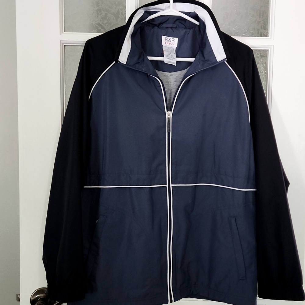 Vintage 90s Blue And White Unisex Windbreaker